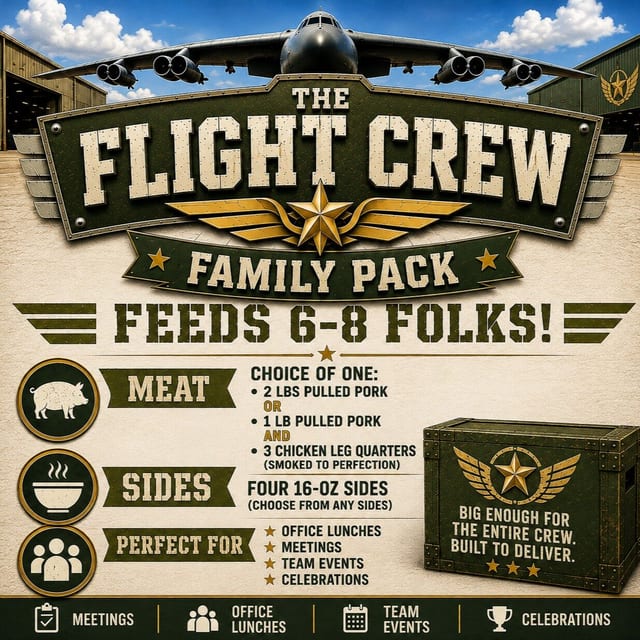 "The Flight Crew" (Feeds 6 - 8 Adults).