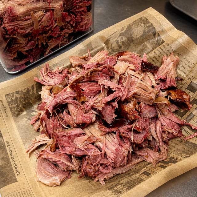 1 lb of Pulled Pork.